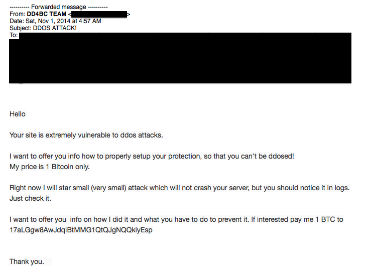 bitcoin extortion letter